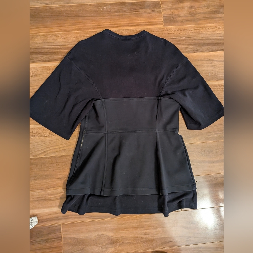 COS Dark Navy Structured Peplum Sweatshirt